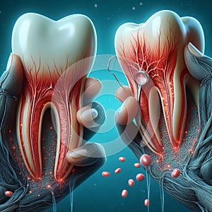 7 50. Tooth resorption Ã¢â¬â Tooth resorption is a condition wher photo